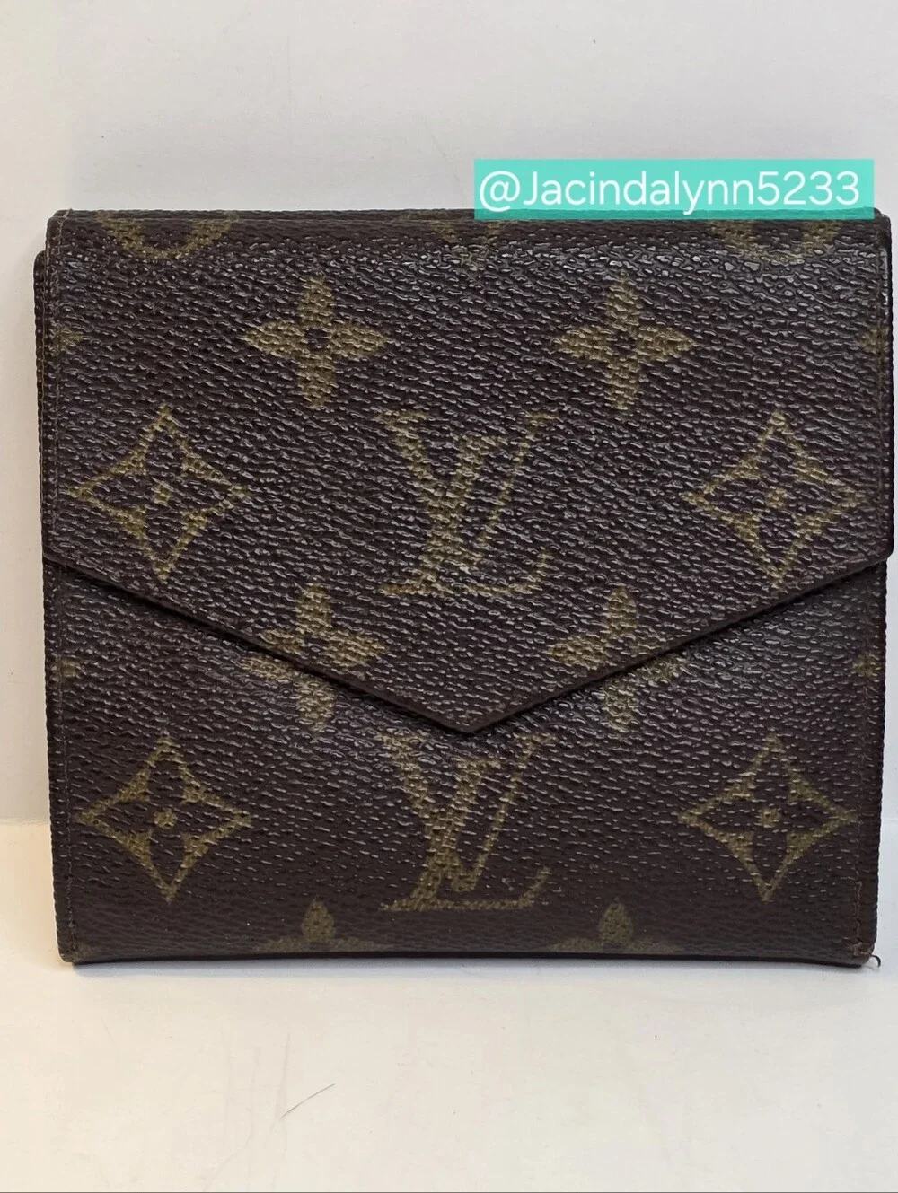 Louis Vuitton Wallet Brown Signature LV Monogram Vintage Elise Compact Card Case